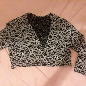 Silver/Black sequin cardigan